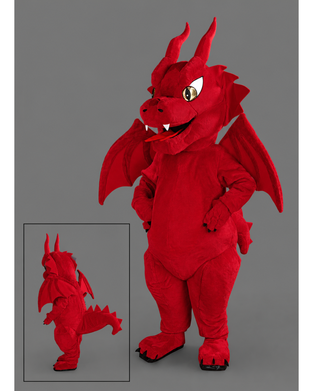 Welsh Red Dragon Mascot Costume