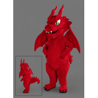Welsh Red Dragon Mascot Costume