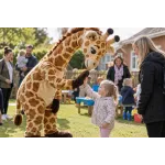 Giraffe, Zebra & Elephant Mascot Costumes for Safari Events