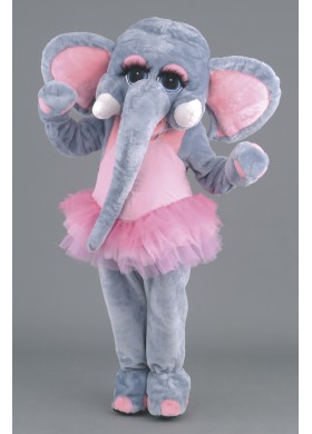 Ballerina Elephant Mascot Costume