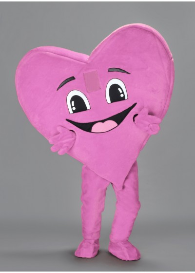 Pinky Heart Mascot Costume