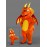 Fiery Dragon Mascot Costume
