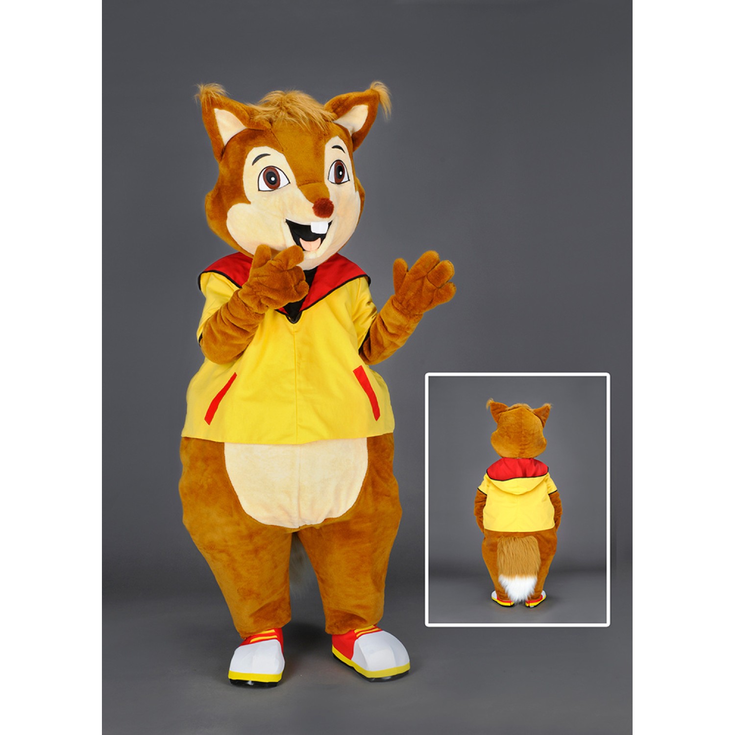 Ash the Squirrel Mascot Costume